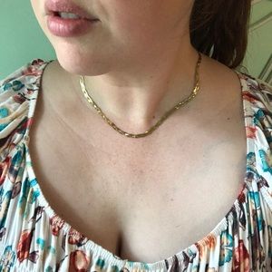 Italian made 14k gold braided necklace 18 in